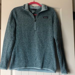 Light Blue Patagonia 1/4 Zip Fleece Size M